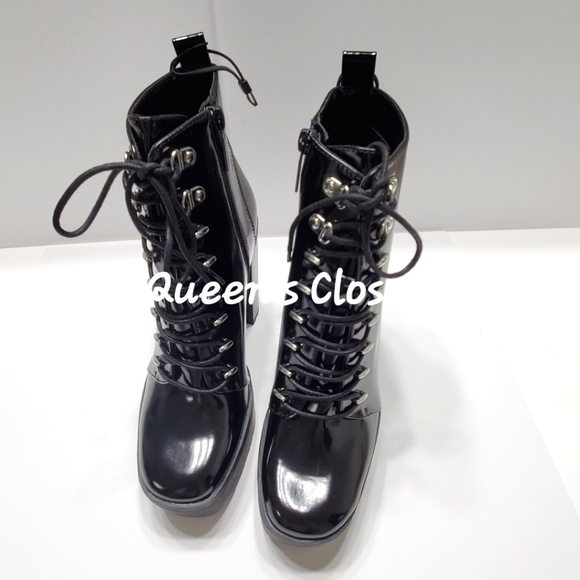 ZARA | Black Platform Lace Up Lug Ankle Booties | BRAND NEW - Picture 4 of 7